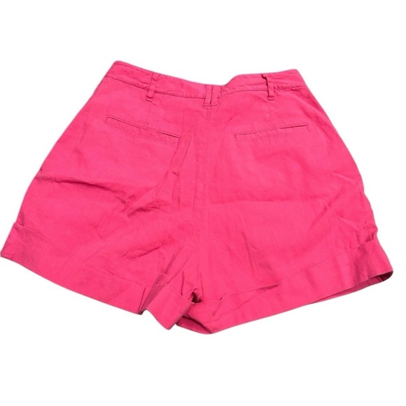 Rag & Bone Womens Shorts Magenta Pink Ivy Linen Blend High Rise Size 4 - Picture 2 of 8